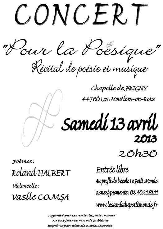 Concert Poesique - 13 avril 2013