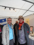 R.H. avec le poète canadien Jean-François Poupart, directeur des Poètes de brousse, Paris.