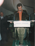 R.H. à la remise du Premier Prix de Poésie de l'Académie de Bretagne et des Pays de la Loire, Conseil général de Loire-Atlantique, 2003.
